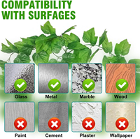 Clips et crochets muraux pour plantes grimpantes et plantes à feuilles persistantes, suspension murale (vert)
