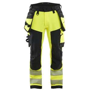 BLAKLADER - 112216483399C148 Hi-Vis <b>trousers</b> 4-way stretch Hi-vis yellow/<b>Black</b> - EAN 7330509906439 HI-VIS <b>WORKWEAR</b> - Product Image 1