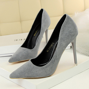 Escarpins en daim tendance, fabriqués sur mesure, chaussures de haute qualité, talons de luxe pour femmes - Product Image 6