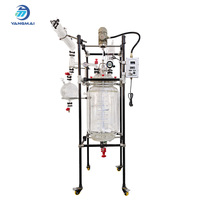 Nouvelle chaudière de réaction industrielle en verre à double enveloppe de 100 L, modèle pilote, avec conception transparente et visible pour la purification de produits chimiques fins