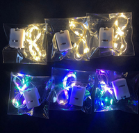 Lampe de noël Led bouton batterie boîte fil de cuivre lampe chaîne fleur gâteau décoration lumières colorées
