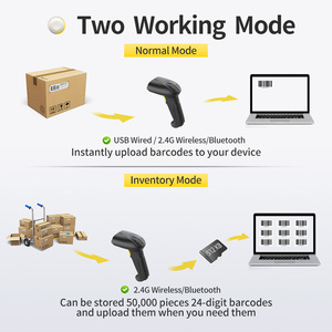Xincode QRcode Máy Quét Mã Vạch Súng không dây 1D và 2D USB máy quét mã qr đọc lector codigo QR - Product Image 5