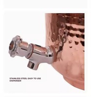 Distributeur d'eau en cuivre aspect antique de qualité supérieure avec support 8 litres, idéal pour les fêtes, les événements et l'utilisation au bureau pour l'exportation dans le monde entier