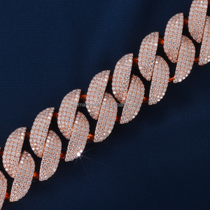 Custom 22mm S925 <strong>Silver</strong> 10k 14k 18k <strong>Solid</strong> Gold Iced Out Moissanite Lab Diamond Miami Cuban Link Chain Necklace <strong>Bracelet</strong> - Product Image 3