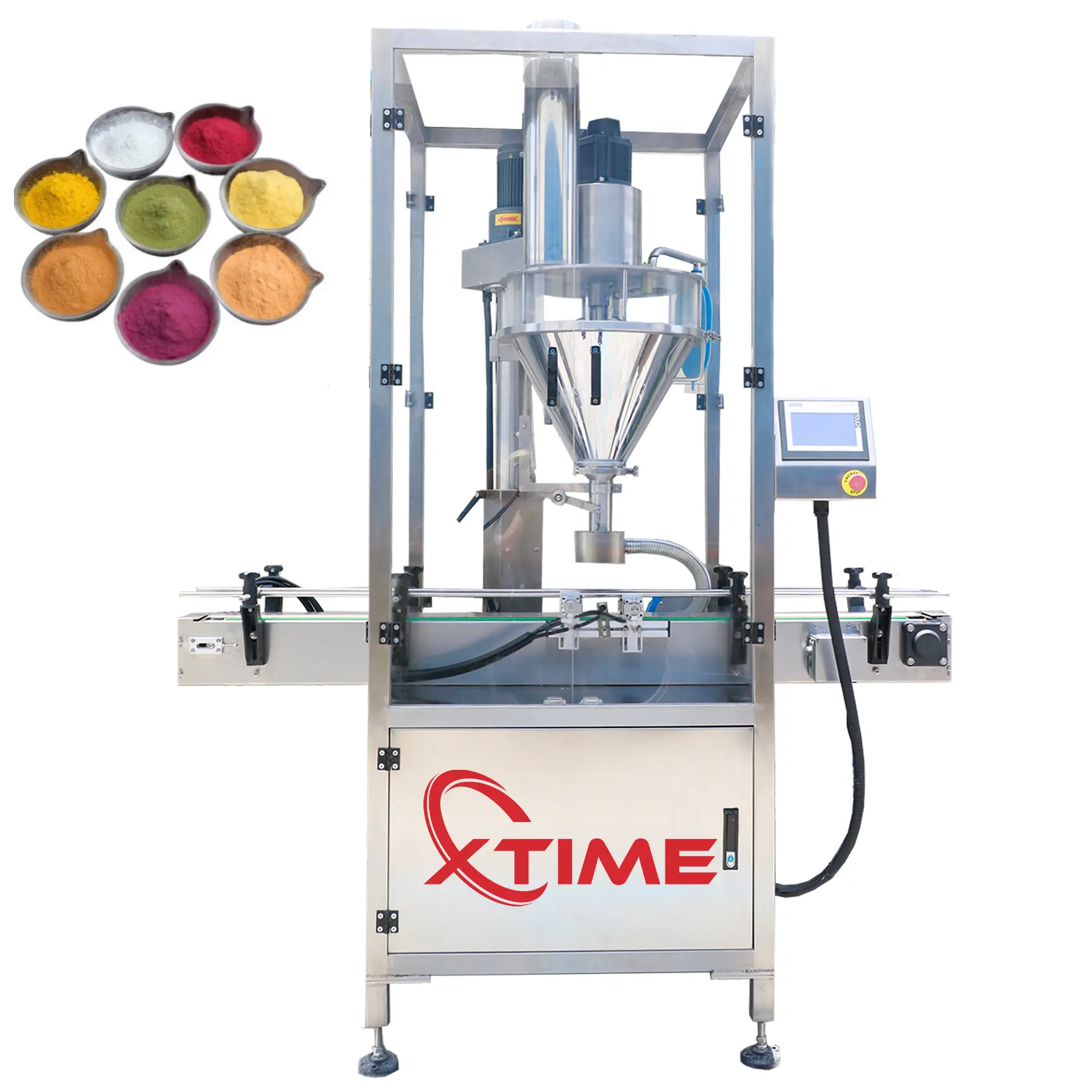 Factory price 50-1500g fully automatic food spice powder nutrition protein powder filling sealing machine for bottles