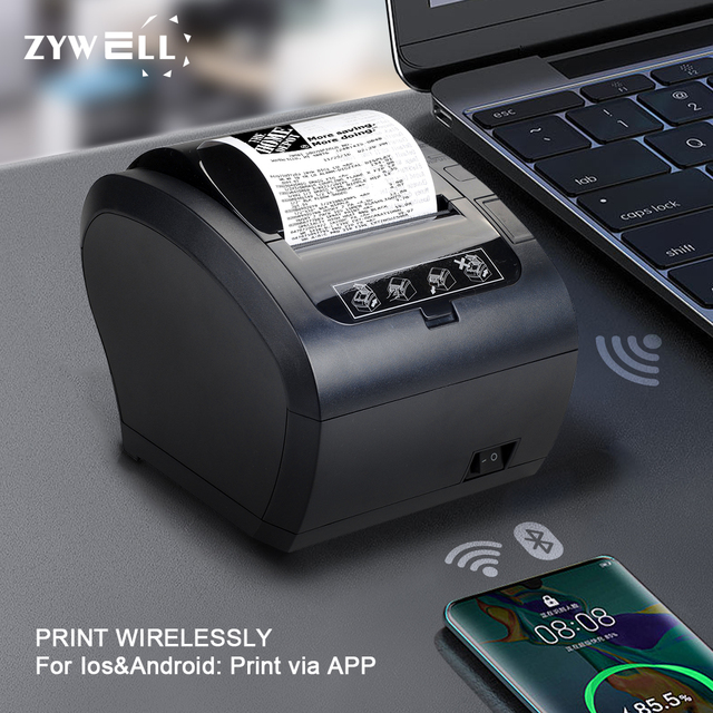 ZYWELL ZY306 POS System Printer for Small Business Thermal Receipt Bill Tickets Printer