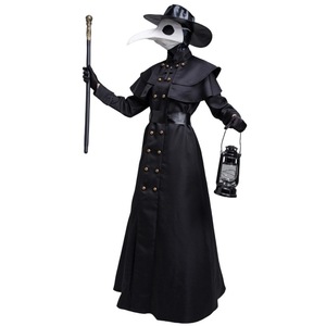 Costume de Médecin de la Peste pour Adulte Unisexe, Manteau Long Noir avec Masque à Bec, Chapeau et Bâton Lumineux, Tenue de Cosplay d'Halloween S-5XL - Product Image 3