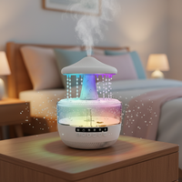 Humidificateur ultrasonique électrique à commande par application, diffuseur d'huiles essentielles, veilleuse LED, design champignon, pour la maison