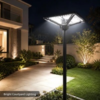 Lampe Solaire de Jardin Pliable Monocristalline à Double Face 500W IP65 pour Cour et Allée Extérieure, Vente en Gros Usine