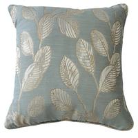 Housse de coussin jacquard métallique double face personnalisée, motif feuille de plante de luxe, carrée, pour la vente en gros