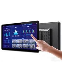 Yeni 7 inç Tamamen Kapalı Endüstriyel Kontrol Kapasitif Dokunmatik Hepsi Bir Arada Makine Duvara Monte Gömülü Tablet USB/Seri