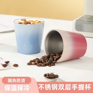 Taza de acero inoxidable ZhiBei, taza de café con aislamiento de doble capa y color degradado para viajes, acero 304 - Product Image 5
