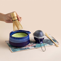 Ensemble d'outils pour la cérémonie du matcha japonais fait main, fouet en bambou naturel, kit de thé matcha personnalisable
