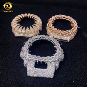 Accessoires de montre Iced Out Buss Down DW6900 GA2100 : Cadran, boîtier, lunette et boucle en argent 925 avec diamants Moissanite VVS D style Hip Hop - Product Image 6