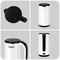 Machine à café et thé électronique portable, contrôle de la température, 360 pichet en acier inoxydable, appareils d'hôtel, bouilloire électrique intelligente