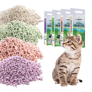 Water-absorbing Agglomerated Spherical Puffed Biodegradable cat sand dust free fast clumping Space Tofu Cat Litter