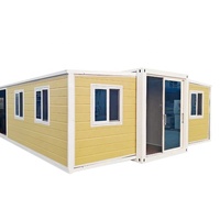 Conteneur de maison chinois ignifuge 10x10, pliable, pré-assemblé, solaire, coulissant, pour garage 12/15 m²