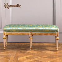 Ensemble de lit king size réglable de style français luxueux, style rococo, blanc or, bois massif assemblé, meubles élégants et anciens