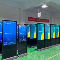 Pantalla de Señalización Digital HDFocus OEM ODM de 32 a 85 Pulgadas para Interiores con Soporte de Piso, Quiosco Interactivo LCD con Android para Publicidad
