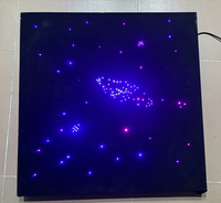 Haute qualité tapis noir porte étoile fibre optique tapis nouveau Style décoration de la maison avec Source de lumière LED