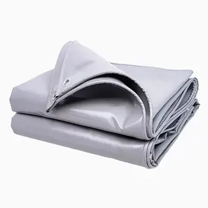 Customize PVC Grey Knife Scraping Cloth Oil Cloth Sliding Roof Cloth Factory Building Outdoor