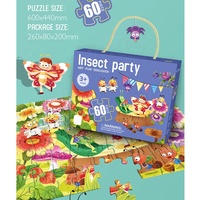 Jeu de puzzle éducatif personnalisé en carton rigide, casse-tête 60x44cm, 60 pièces, OEM ODM, marque privée, vente en gros
