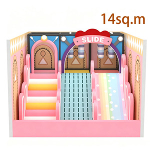 Area Giochi Morbida per Interni in Colori Pastello Neutri, Set da Gioco per Bambini con Scivolo a Spirale e Piscina di Palline per Asili - Product Image 2