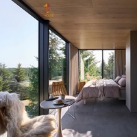 Appartement, hôtel, villa en conteneur à structure en acier préfabriqué, design moderne standard européen, murs isolés, intérieur clé en main