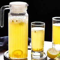 Bouilloire en verre en gros, verrerie domestique de haute qualité, théière pour eau froide, cafetière résistante à la chaleur, bouilloire en verre