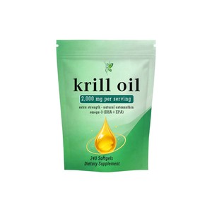 Complément alimentaire en gélules d'huile de krill avec oméga-3 (DHA+EPA) favorise <span class=keywords><strong>la</strong></span> santé du cerveau et <span class=keywords><strong>la</strong></span> mémoire active, maintient l'intégrité cellulaire - Product Image 1