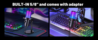 Paquete de Micrófono para Juegos CMTECK: Micrófono de Condensador USB XM560 + Brazo de Micrófono de Bajo Perfil AS17S