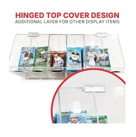 Boîte de rangement pour cartes à collectionner TCG en acrylique transparent poli SSJ, épaisseur 4 mm, design moderne et luxueux, 6 étagères, montage facile, personnalisable, vente au détail