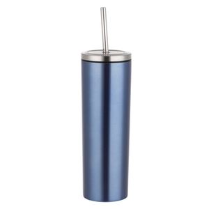 แก้วน้ำแบบพกพาสองชั้น ขนาด 600 มล. พร้อมหลอดเกลียวตรง - Product Image 1