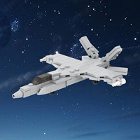 Kit de construction de briques MOC Scène Militaire Avion de Chasse FA-18 Hornet Modèle DIY Jouets Éducatifs Créatifs pour Enfants MOC5119