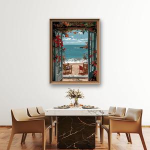 Umweltfreundliches DIY-Wandkunst-Set mit Acrylfarben und Malen nach Zahlen auf Leinwand für Heimdekoration - Product Image 4