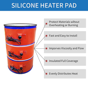 Riscaldatore Elettrico per Fusti in Gomma Siliconica da 55 Galloni con Protezione IP68 Impermeabile per Serbatoi Esterni - Product Image 2