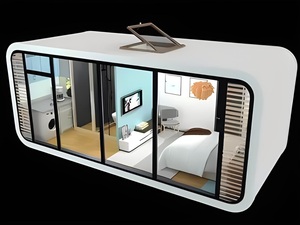 Snel te monteren waterdichte ruimtecapsule woning, moderne stalen constructie, geprefabriceerde mobiele woning voor tijdelijke huisvesting, podhotel - Product Image 1