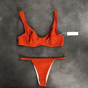 Ensemble de bikini une pièce avec logo personnalisé, service OEM, maillot de bain de créateur, maillot de bain imprimé, vêtements de plage, micro-soutien-gorge - Product Image 5