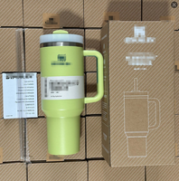 Tumbler Terisolasi 40oz Grosir dengan Gagang & Sedotan, Cangkir Air Stainless Steel Dinding Ganda untuk Hadiah