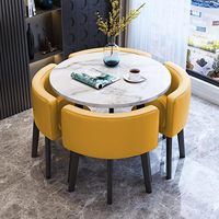 Ensemble de table à manger en bois de luxe, ensemble de table à manger avec chaises, vaisselle de maison, table à manger