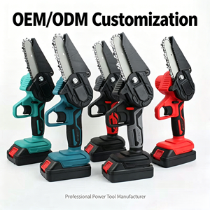 เลื่อยโซ่ยนต์ไร้สายลิเธียมไอออน 21V แบบชาร์จไฟได้ 2AH ขนาดกะทัดรัด พกพาสะดวก สำหรับงาน DIY ตัดไม้ในบ้านและนอกบ้าน - Product Image 4