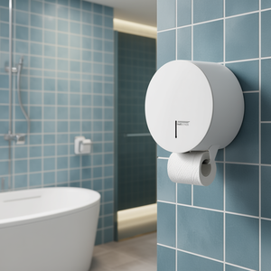 Dispenser di Carta Igienica Industriale MediOnics, Bianco, Rotondo, da Parete, Accessorio per Bagno - Product Image 3