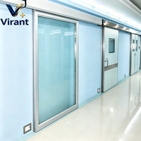 Porte coulissante insonorisée, fonctionnement silencieux, porte pliante pour hôpitaux et salles de quarantaine