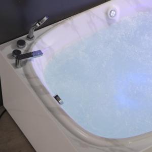 Baignoire et <span class=keywords><strong>spa</strong></span> autoportant rectangulaire moderne <span class=keywords><strong>en</strong></span> acrylique de 1,82 m pour 2 personnes, avec 30 jets de <span class=keywords><strong>massage</strong></span> profond pour adultes - Product Image 4