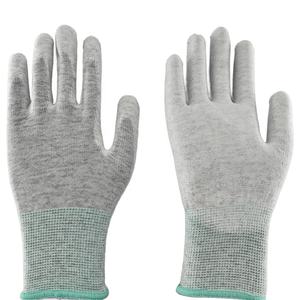 Guantes ESD reutilizables elásticos duraderos PU Palm Fit para operar prensas de impresión manipulación de papel guantes de trabajo ESD - Product Image 1