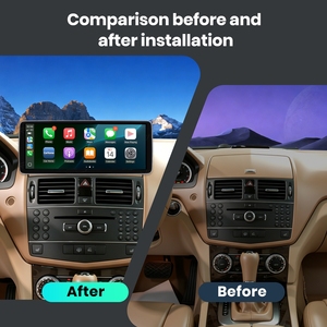 Écran tactile QLED 12,6 pouces 2400 x 900, mise à niveau pour Mercedes Benz Classe C 2007-2010 NTG 4.0, CarPlay sans fil - Product Image 4