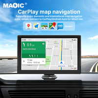 Layar Portabel CarPlay Android Auto Dengan Perekam Kamera Terintegrasi, WiFi, Mikrofon, dan Pelindung Matahari Mobil