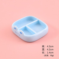 Aksesoris Resin Bento Mainan Simulasi Makanan Kartun untuk Rumah Boneka, Lem Krim DIY, Aksesoris Dekoratif, Ornamen Kecil untuk Meja