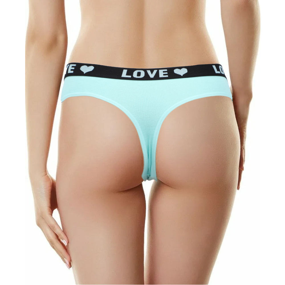 Wholesale Sexy Thongs Panties Carding Cotton Cute Girls Low Waist Tanga Underwear in Dozen Package 12 Pcs for Bulk Sale