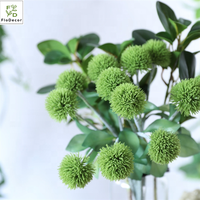 Nouveau Design Artificielle Décorative 6PCS/Bouquet Chardon Fleur Boule Ping Pang Chrysanthème Arrangement Floral